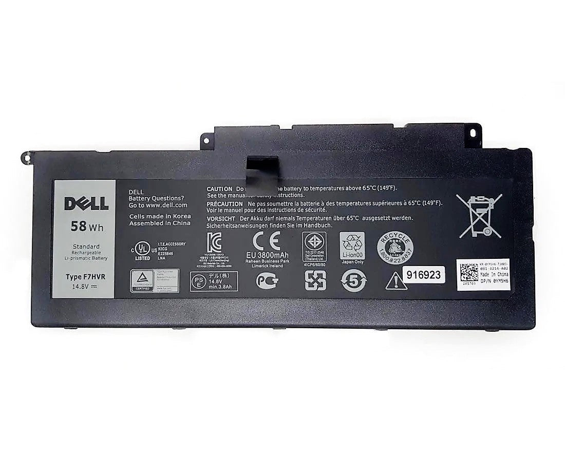 New Genuine Laptop Battery Pack for Dell Inspiron 14 5447 7437 15 5547 7537 7547 7548 7737 17 7437 7537 7548 7737 7746 15BR 15BD 15HD 15PD 17HD 17HR F7HVR 2CP9F 62VNH 7XNP2 89JW7 9HRXJ G4YJM T2T3J Y1FGD Original Battery Pack 4-Cell 58Wh 14.8V