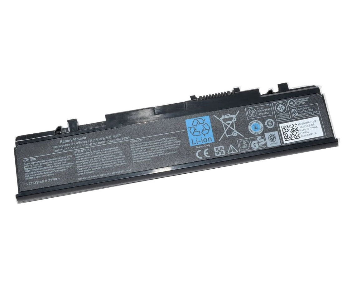 New Genuine Laptop Battery Pack for Dell Studio 1535 1536 1537 1555 1558 PP33L PP39L WU946 0KM887 0KM898 0KM901 0KM958 0MT276 0WU960 KM887 KM898 KM901 KM958 MT276 WU960 Original 6-Cell 56Wh 11.1V