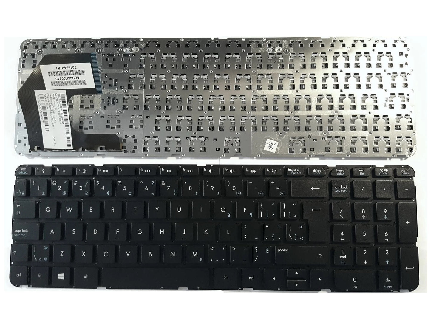HP Laptop Keyboard English/French Canadian Bilingual No Cover for Compaq CQ58-BF9WM Pavilion SleekBook 15-B 15T-B 701884-DB1 701684-DB1 703915-DB1 New