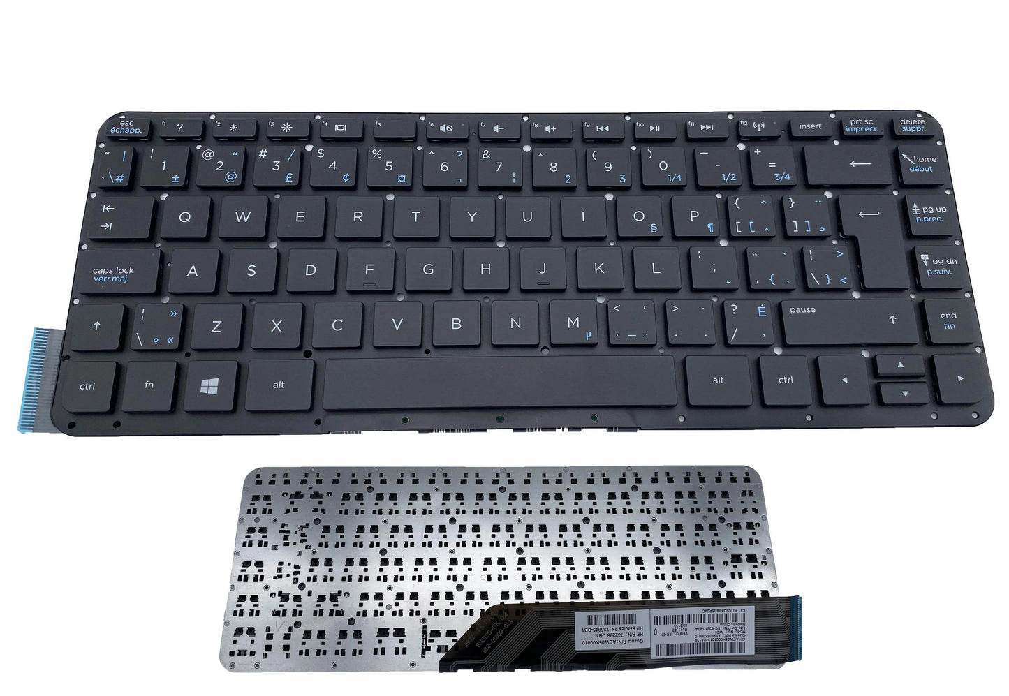 HP Laptop Keyboard English/French Canadian Bilingual No Cover for Split X2 13-M 13T-M 735645-DB1 732298-DB1 New