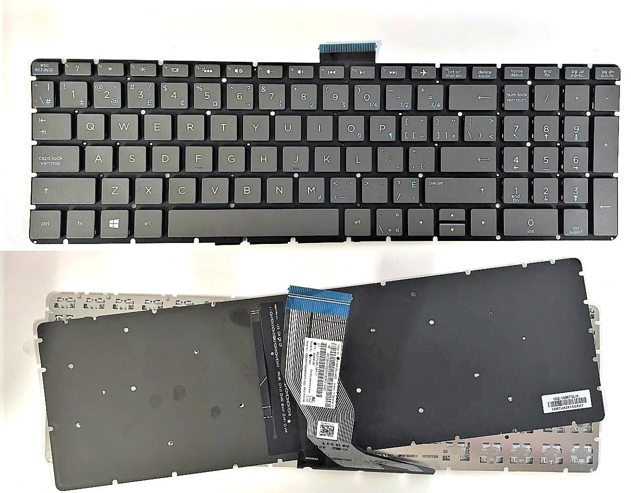 HP Laptop Keyboard English/French Canadian Bilingual Backlit No Cover for ENVY X360 Convertible 15-BP 15-BQ 15M-BQ 15Z-BQ L22413-DB1 920436-DB1 New