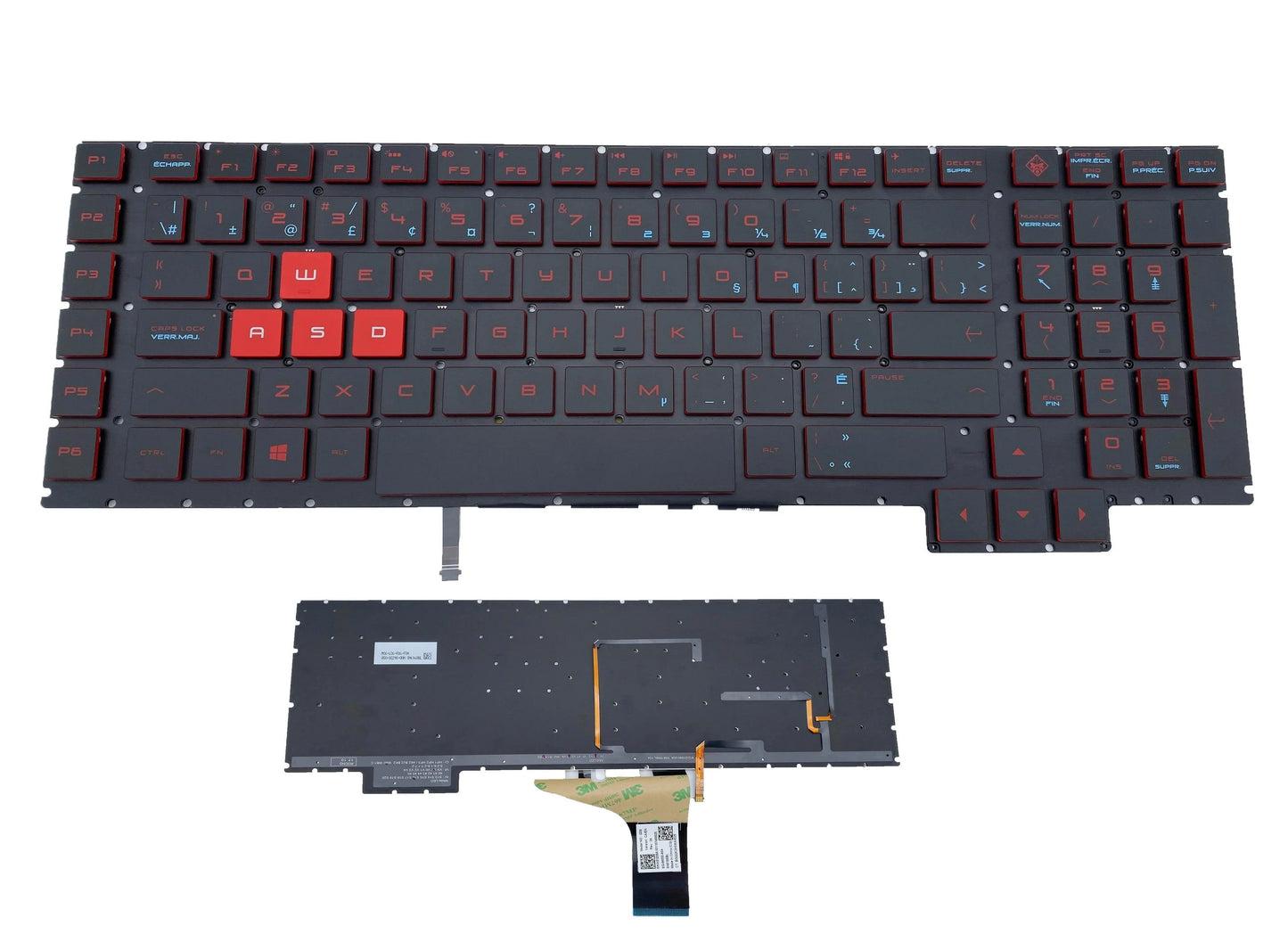 HP Laptop Keyboard English/French Canadian Bilingual Backlit No Cover for Omen 17-AN 17T-AN SG-88000-86A 931688-DB1 New