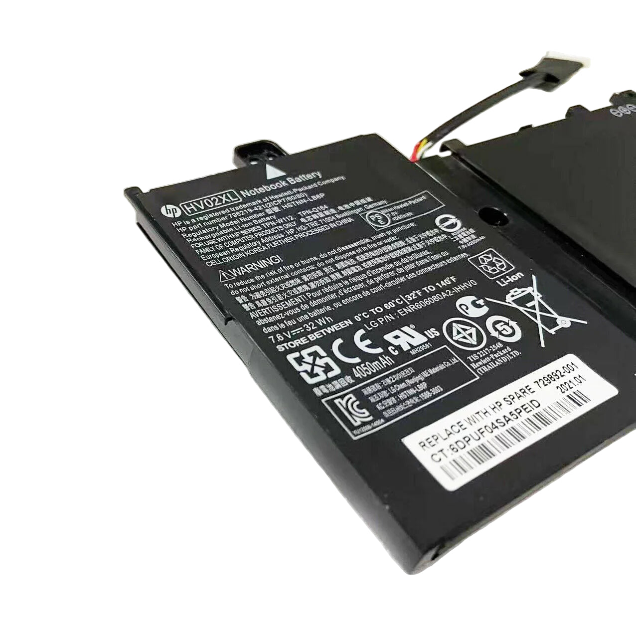 New Genuine Laptop Battery Pack for HP Pavilion x360 11-K HV02XL 796219-421 796355-005 HSTNN-LB6P HSTNN-UB6N Original 2-Cell 32Wh 7.6V