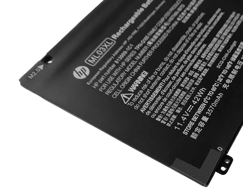 New Genuine Laptop Battery Pack for HP Spectre X2 Detachable 12-A 12-A000 ML03XL ML03042XL 813999-1C1 814060-850 814277-005 HSTNN-IB7D Original 3Cell 42Wh 11.4V