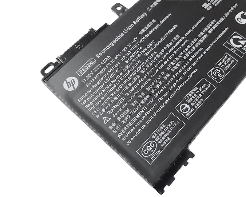 New Genuine Laptop Battery Pack for HP ProBook 430 445 450 455 G6 440 450 G7 RE03XL RE03045XL RF03XL L32407-2B1 L32407-2B2 L32407-2C1 L32407-2C2 L32407-541 L32407-AC1 L32407-AC2 L32656-002 L32656-005 Original 3-Cell 45Wh 11.55V ProBook 430G6 445G6 450G6 455G6 440G7 450G7