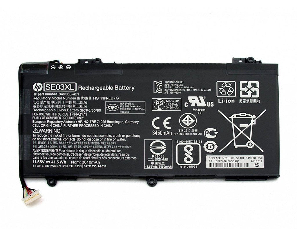 New Genuine Laptop Battery Pack for HP Pavilion 14-AL 14-AV 15-AU PC 14 849568-421 849568-541 849908-850 SE03XL SE03041XL Original 3-Cell 41.5Wh 11.55V