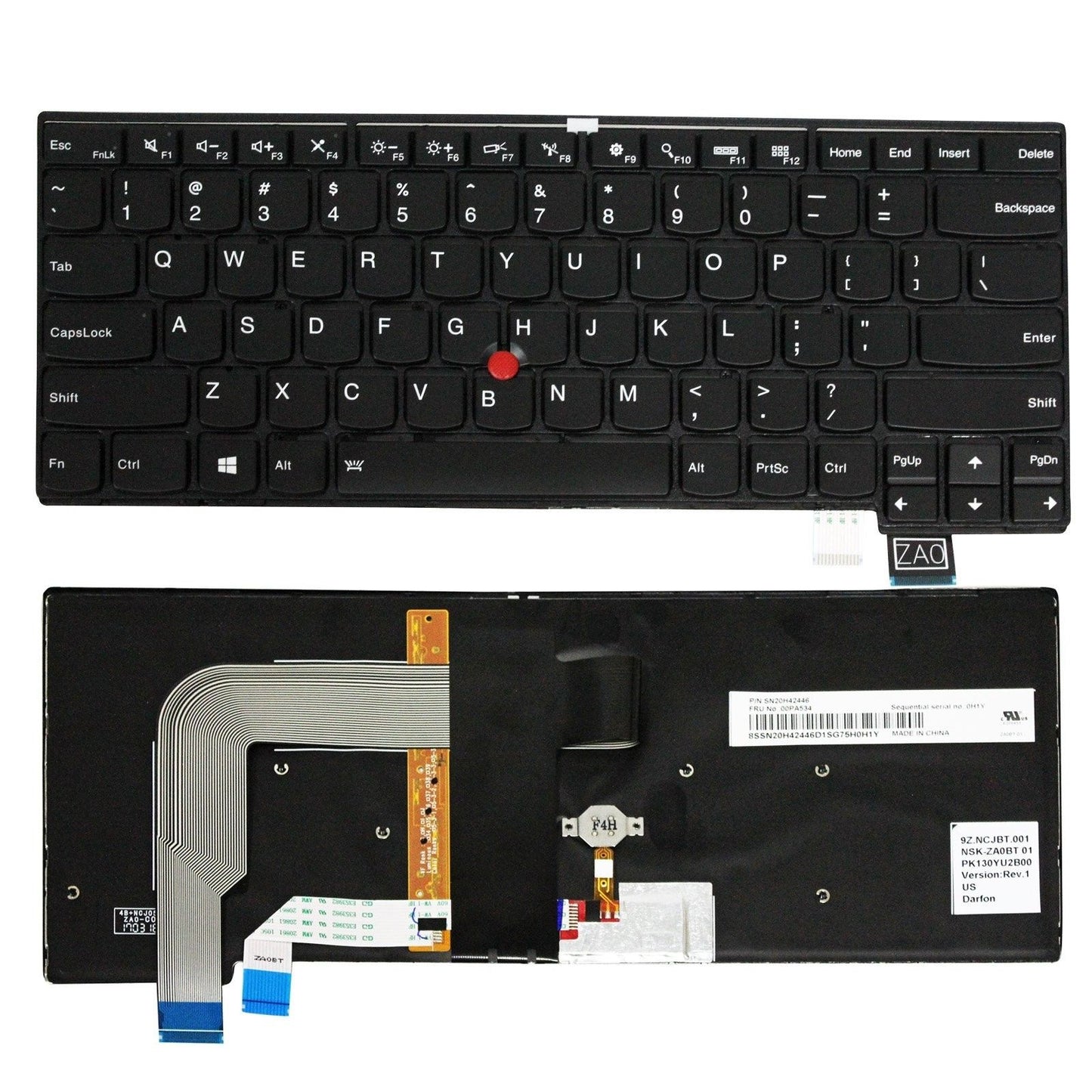 Lenovo 01EN723 New US English Backlit Keyboard for ThinkPad T460 T460S T460P T470P T470S (Not T470) 00PA452 00PA482 00PA534 01EN682 SN20H42364 SN20H42446