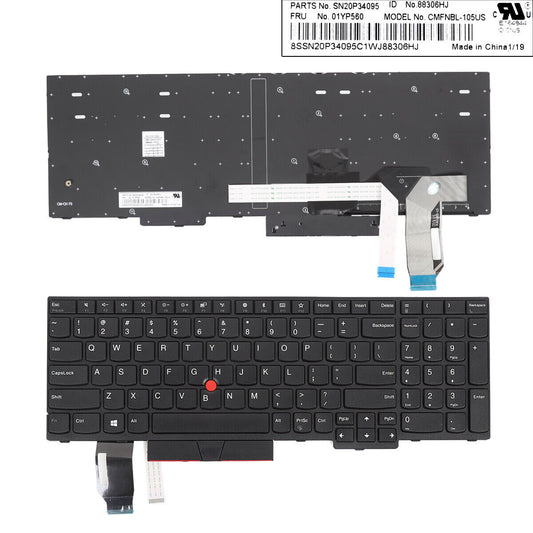Lenovo 01YP680 Keyboard US BL ThinkPad T590 P52 P52s P53 P53s P72 P73 01YP600 SN20K93235 SN5372BL