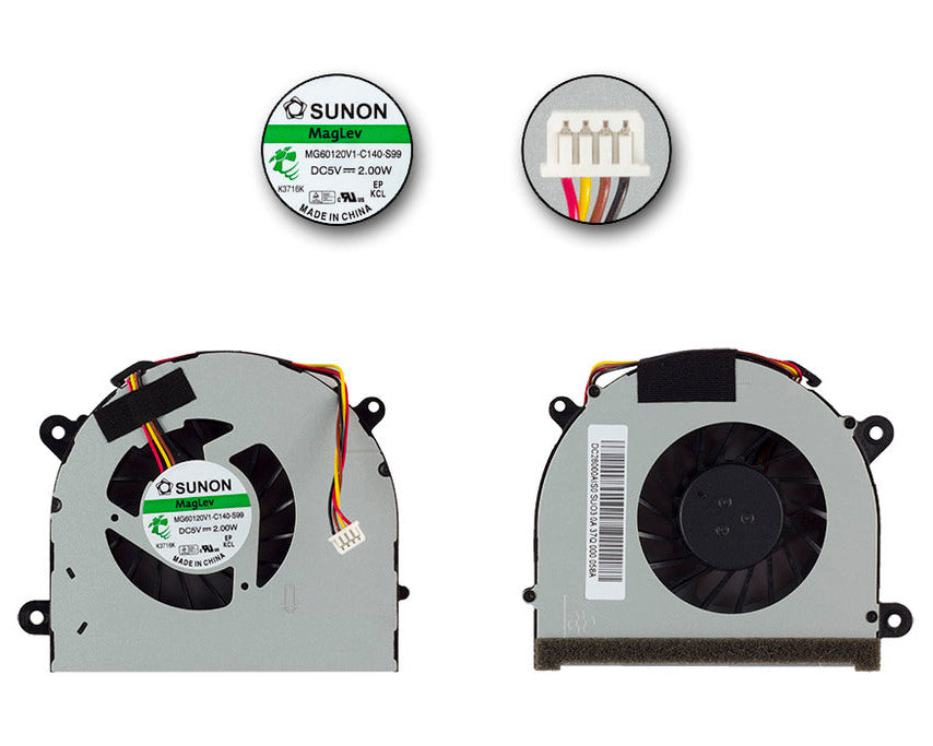 New Laptop CPU Cooling Fan for Lenovo G770 G780 CPU Cooling Fan DC28000AIA0 DC280009JA0 DC28000AIS0 MG60120V1-C140-S99 31050103 UMA DC 5V