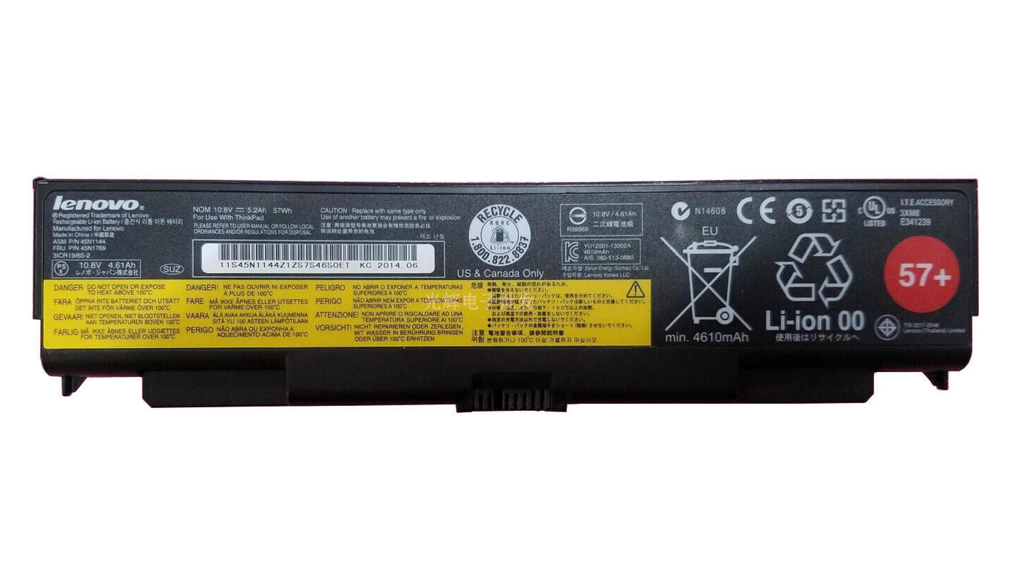 New Genuine Laptop Battery Pack for Lenovo ThinkPad L440 L540 T440p T540p W540 W541 45N1144 45N1148 45N1149 45N1160 45N1161 45N1162 45N1163 0C52863 45N1145 Original 6-Cell 57Wh 10.8V