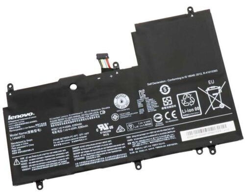 New Genuine Lenovo Battery Pack for IdeaPad Yoga 700-14ISK J0123 J0277 Yoga 3 14 14-IFI 14-ISE 3-1470 L14S4P72 5B10G75095 5B10G84689 5B10K10224 5B10K10226 L14M4P72 Original 4-Cell 45Wh 7.4V