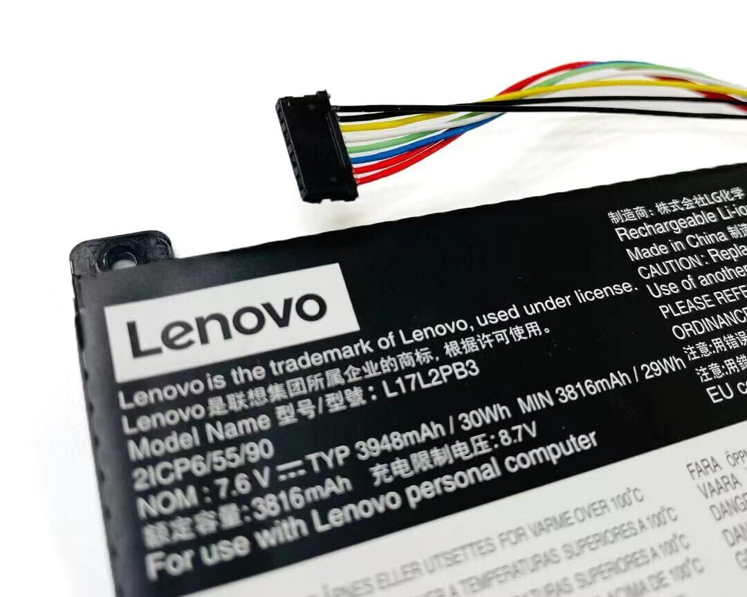 New Genuine Laptop Battery Pack for Lenovo V130-15IGM V130-15IKB V330-15IKB V530-14IKB V530-15IKB L17L2PB3 L17C2PB3 L17C2PB4 L17M2PB3 L17M2PB4 5B10P54004 5B10W67297 5B10W67381 5B10W67423 5B10P53995 5B10P53998 5B10P53999 5B10P54000 5B10W67318 5B10W67362 Original 2-Cell 30Wh 7.6V