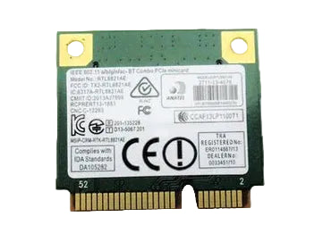 Realtek Laptop Wireless WIFI WLAN Bluetooth 4.0 Network Mini PCIe Card 802.11a/b/g/n/ac 2.4/5.0Ghz 433Mbps ASUS VivoBook Max AW-CB161H 0C011-00110200 RTL8821AE