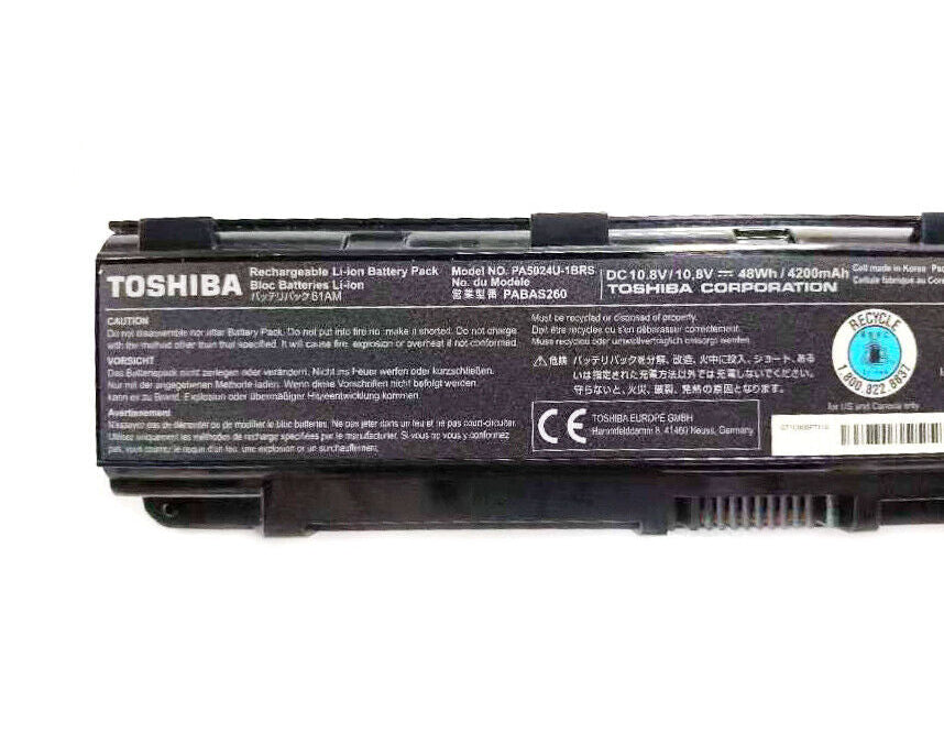 New Genuine Laptop Battery Pack for Toshiba Satellite C50 C55-A C55D C55D-A C55DT C55DT-A C55T C55T-A C800 C805 C840 C850 C850D C855 C855D C870 C870D L800 L805 L830 L835 L840 L840D L845 L845D L850 L850D L855 L855D L875 L875D M800 M805 M840 M840D M845 P800 P850 P850D P855 P870 P870D P875 S850 S855 S855D S870 S875 S875D PA5024U-1BRS