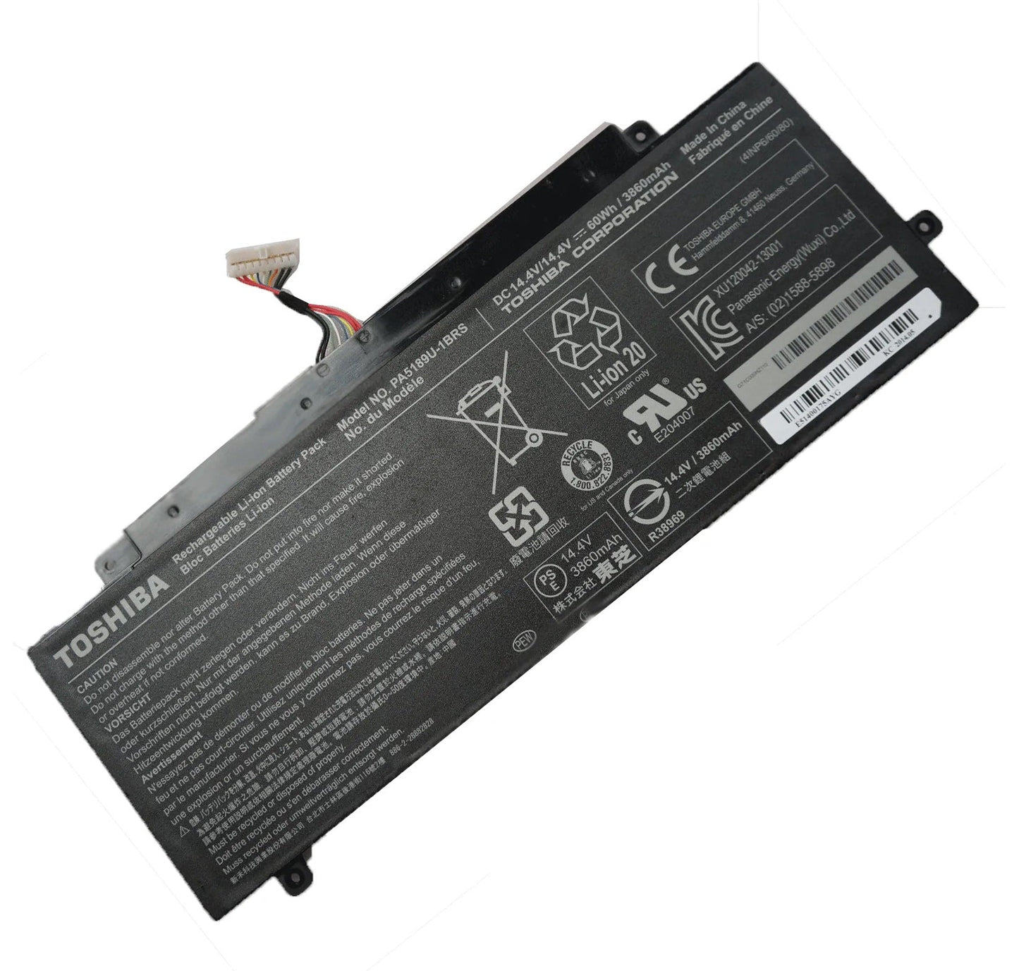 New Genuine Laptop Battery Pack for Toshiba Satellite P55W P55W-B P55W-B5220 PA5189U-1BAS G71C000HZ110 P000602690 PA5189U-1BRS Original 4-Cell 60Wh 14.4V