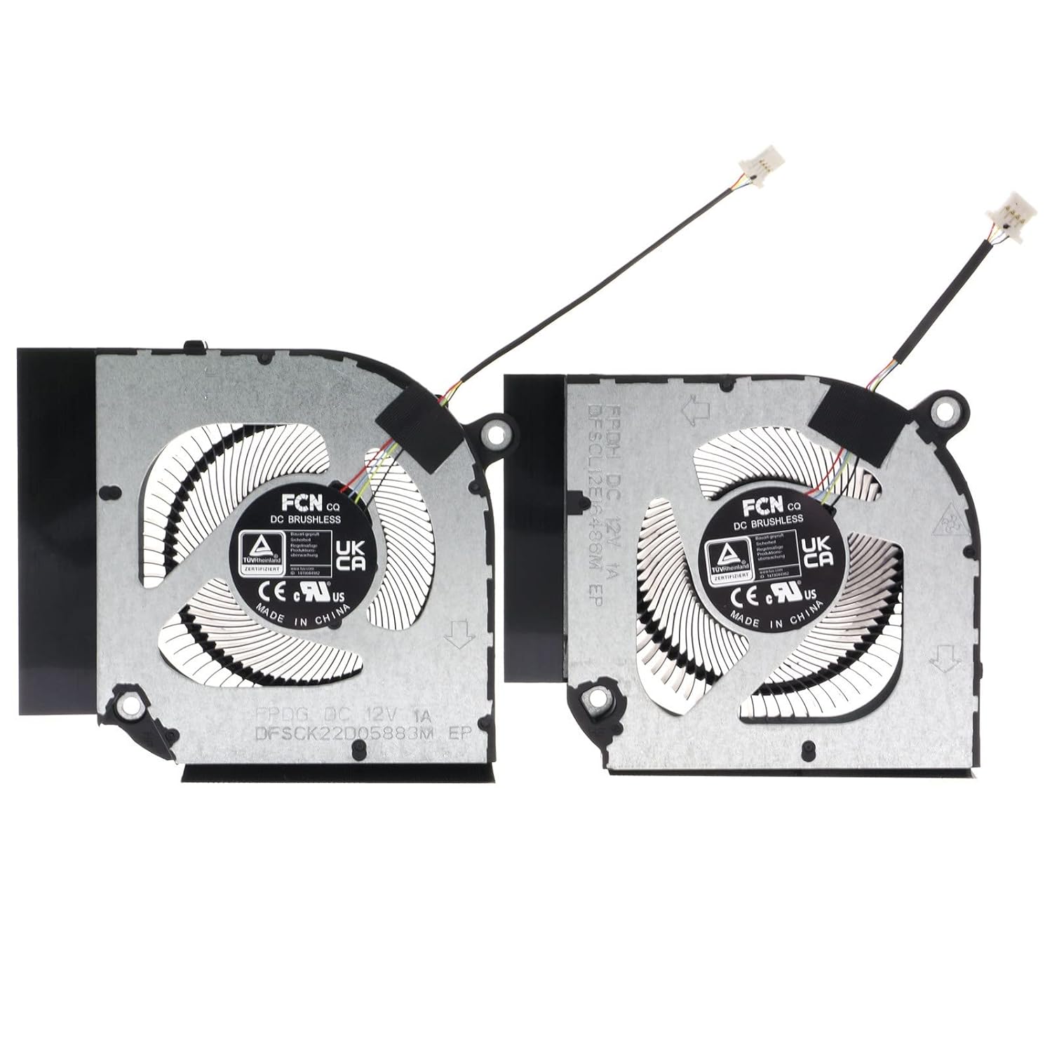 Acer Laptop CPU and GPU Cooling Fans for Nitro 5 AN515-46 AN515-55 AN515-58 AN517-41 AN517-42 AN517-55 Predator Helios 300 PH317-55 PH317-56 23.QFJN2.001 23.QFJN2.002 23.QDQN2.002 23.QFJN2.002 23.QDQN2.001 DC280010VF0 DC280010WF0 DFSCL12E16486M FPDH DFSCK22D05883M FPDG New DC12V (Not 5V)