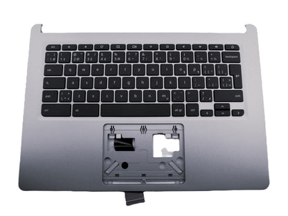 Acer Laptop New Upper Case Cover Palmrest Keyboard US English French Canadian Bilingual CA CF for Chromebook 314 C933 C933T CB314-1H 6B.HKDN7.012 AL01G_C17B NKI11130M1 NK.I1113.0M1 11404E8AK201 AEZBCAX0010