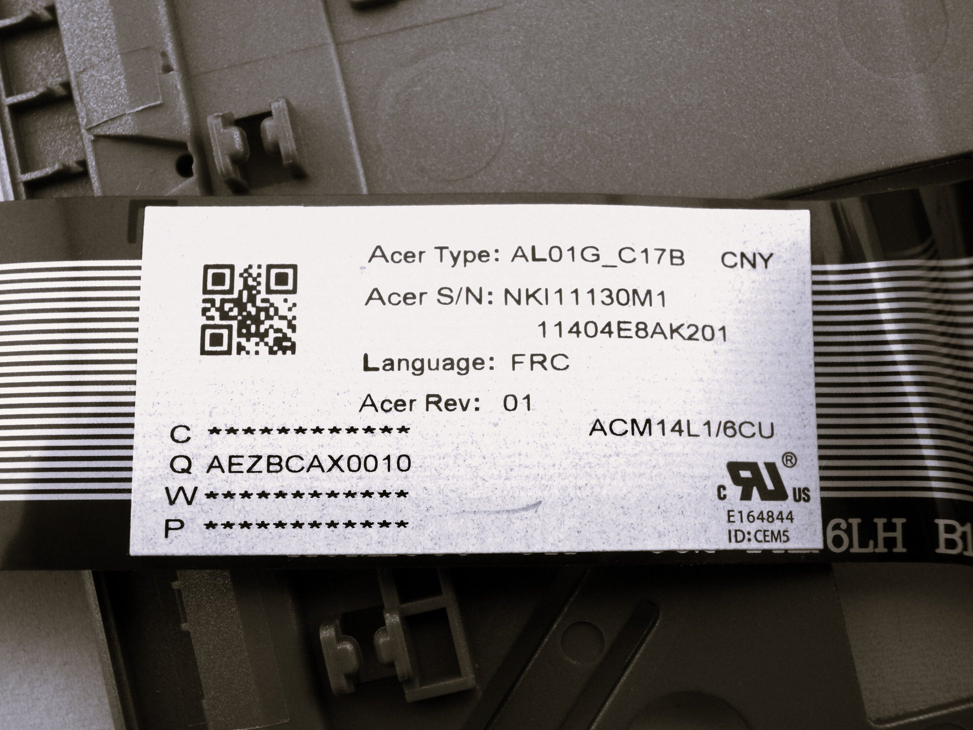 Acer Laptop New Upper Case Cover Palmrest Keyboard US English French Canadian Bilingual CA CF for Chromebook 314 C933 C933T CB314-1H 6B.HKDN7.012 AL01G_C17B NKI11130M1 NK.I1113.0M1 11404E8AK201 AEZBCAX0010