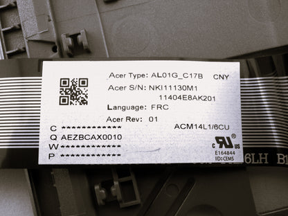 Acer Laptop New Upper Case Cover Palmrest Keyboard US English French Canadian Bilingual CA CF for Chromebook 314 C933 C933T CB314-1H 6B.HKDN7.012 AL01G_C17B NKI11130M1 NK.I1113.0M1 11404E8AK201 AEZBCAX0010