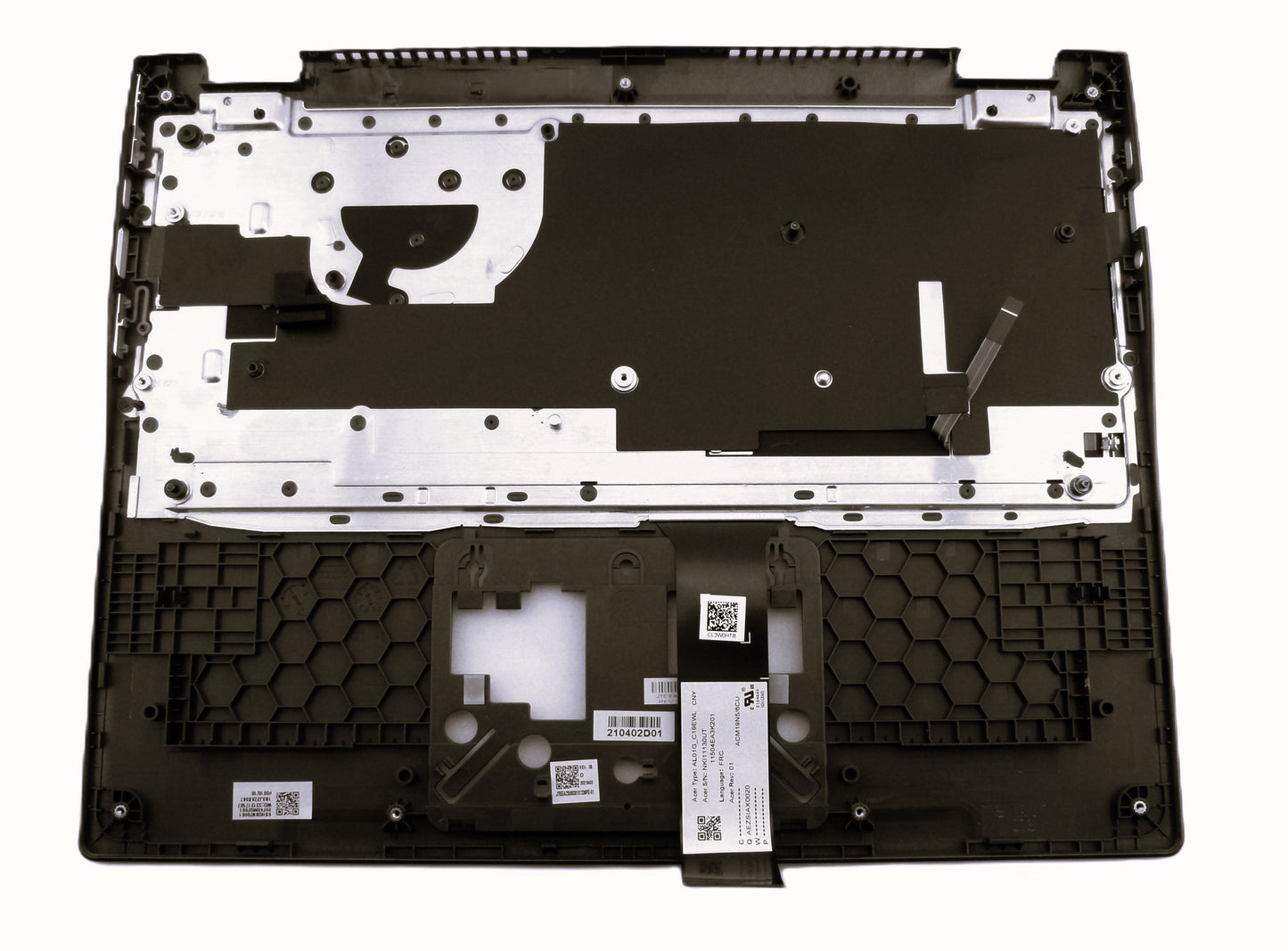 New Canadian Laptop Upper Case Cover Backlit Keyboard for Acer Chromebook Spin CP713-2W 6B.HQBN7.006 AL01G_C19EWL NKI11130UT NK.I1113.0UT 11504EA3K201 AEZSIAX0020 Palmrest Grey US English French Bilingual CA CF