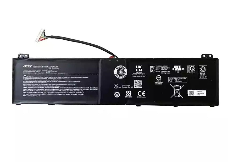 New Genuine Laptop Battery for Acer Nitro 5 AN517-55 AN517-55-50NF AN517-55-50P0 AN517-55-523H AN517-55-53ZU AN517-55-55AM AN517-55-56G1 Predator Helios 18 PH18-71 PH18-71-72AS PH18-71-72QZ PH18-71-74ET PH18-71-74M5 PH18-71-77CC Predator Helios 300 PH315-54 PH315-54-760S PH315-55-51BA PH315-55-538Z PH315-55-58FY PH315-55-70N1 Predator Helios 300 PH317-55 PH317-55-95XR PH317-56-70C3 PH317-56-70XJ PH317-56-710H PH317-56-718D PH317-56-722C AP21A5T AP21A7T AP21A8T KT.0040G.014 KT0040G014 4ICP5/63/133 4ICP5/64/1