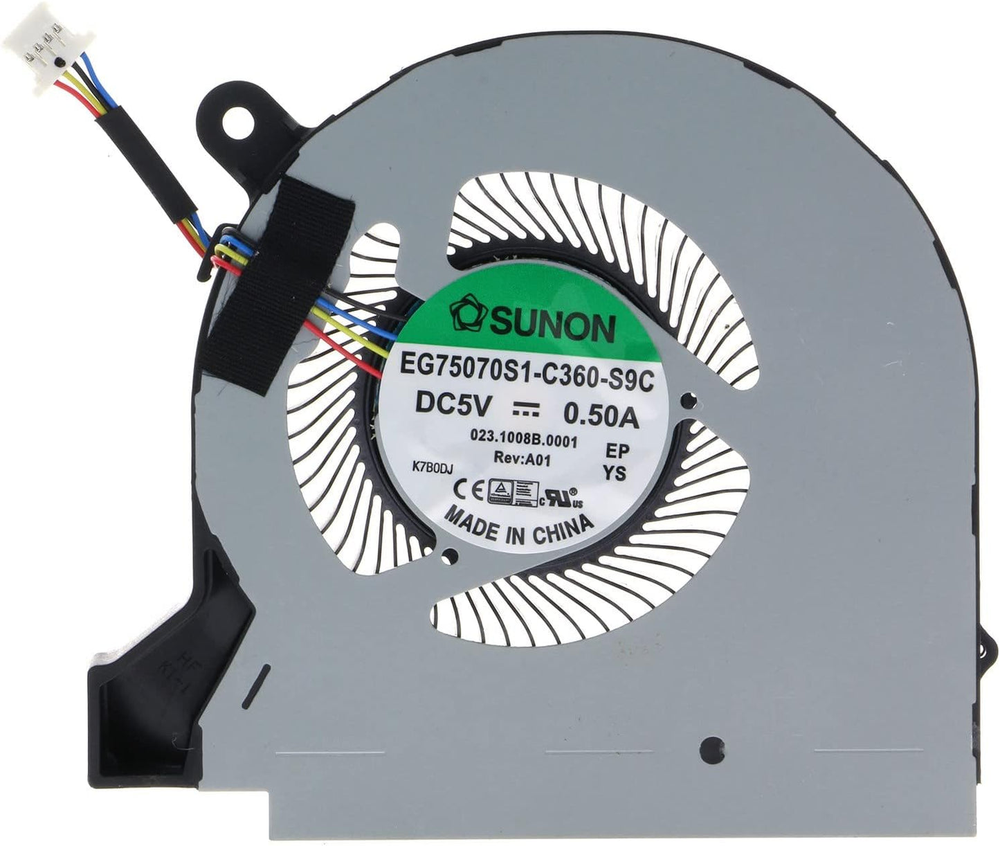 New Laptop GPU Cooling Fan for Acer Nitro V 15 VN7-593G 17 VN7-793G N16W3 023.1008B.0001 EG75070S1-C360-S9C GPU Graphics VGA Video Cooling Fan DC5V (Not 12V)