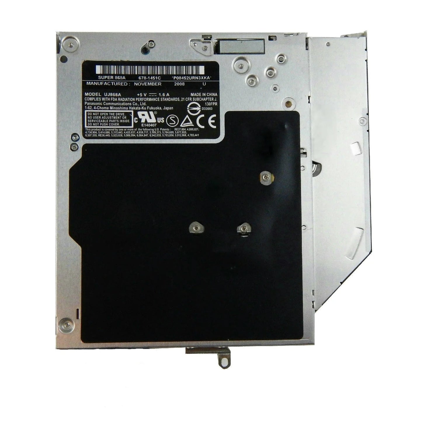 Apple New Optical Disk DVDRW DVD Writer Burner Drive MacBook Pro 13.3 A1278 A1286 Mid 2012 UJ868A 678-1451C 661-6593