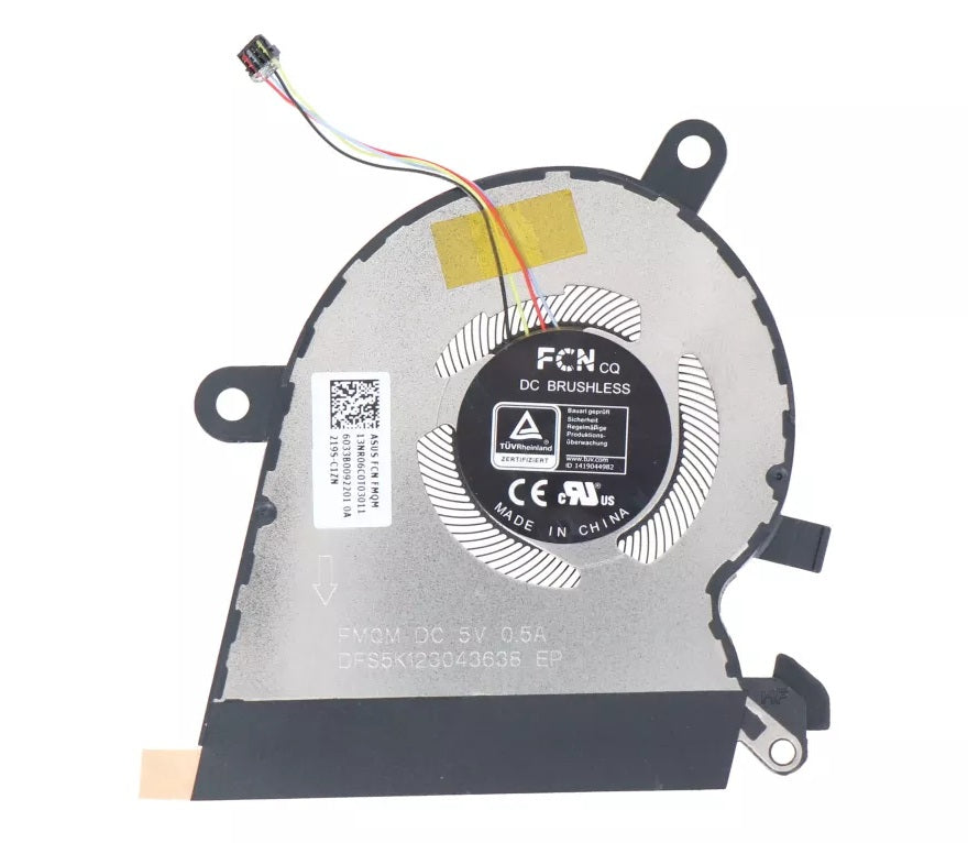 ASUS Laptop CPU Processor Cooling Fan for ROG Flow X13 GV301QC GV301QC-K6024T GV301QC-K6123T GV301QH GV301QH-K5228T GV301QE GV301QE-K6149T / ROG Studio Flip 13 PV301QH PV301QH-K6004R 13NR06C0T03011 6033B0092201 DFS5K123043638 FMQM New DC5V
