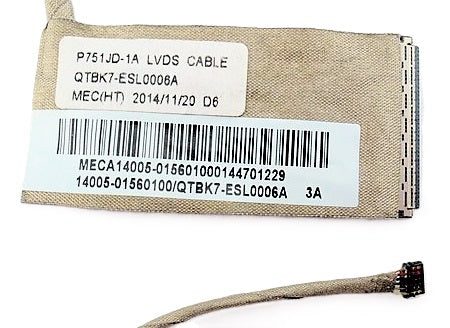 ASUS New LCD LED LVDS Display Video Screen Cable P751J P751JA P751JD P751JD-1A P751JF QTBK7-ESL0006A 14005-01560100