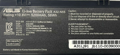 ASUS Genuine Battery N45E N45F N45J N45S N55E N55S N75E N75S A32-N55