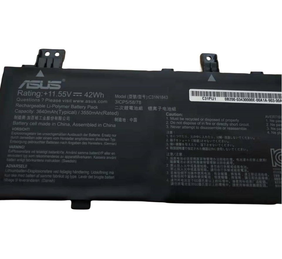 ASUS Battery for S532FA S532FL X432FA X432FL X532FA X532FL - C31N1843