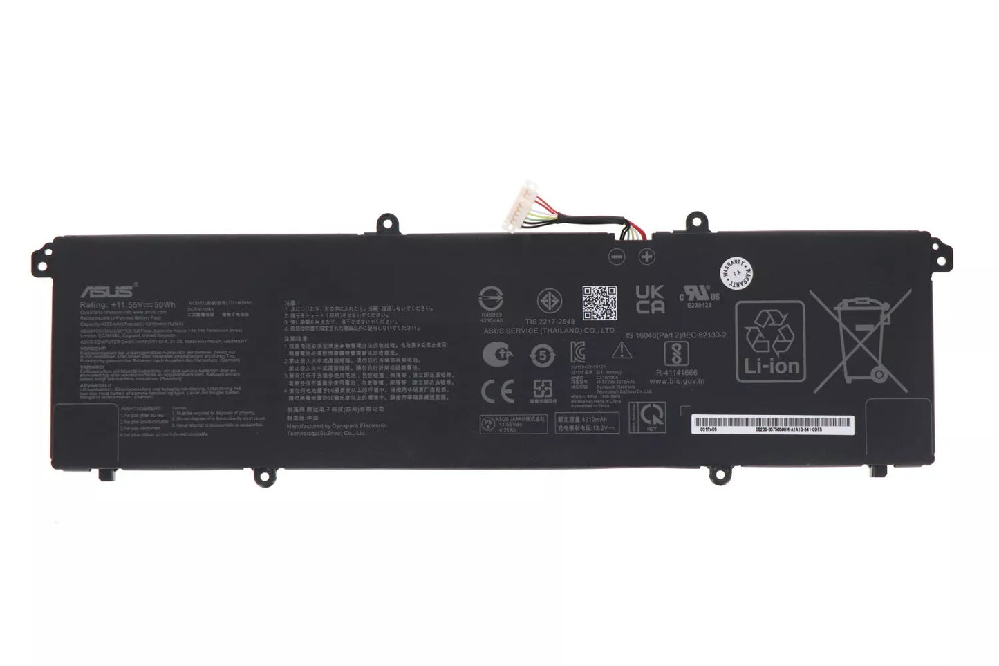New Genuine Laptop Battery for ASUS VivoBook S13 S333 S333EA S333JA S333JP S333JQ VivoBook S14 M433 M433IA M433UA S433 S433EA S433IA S433FA S433FL VivoBook S15 D533 D533IA D533UA M533 M533IA M533UA S533 S533FA S533FL S533EA S533EQ S533IA K533 K533E K533EA K533F K533FA K533FL X321JA X321JP X321JQ X321EA X521EA X521EQ X521FA X521FL X521IA X521JQ S521FA V533F Adolbook 13 14 2020 C31N1905 0B200-03580200 0B200-03750100 3ICP5/70/82 Original Battery Pack 11.55V 50Wh