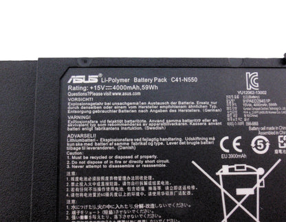 ASUS Battery for N550JK N550JV Q550L Q550LF ROG G550J G550JK C41-N550