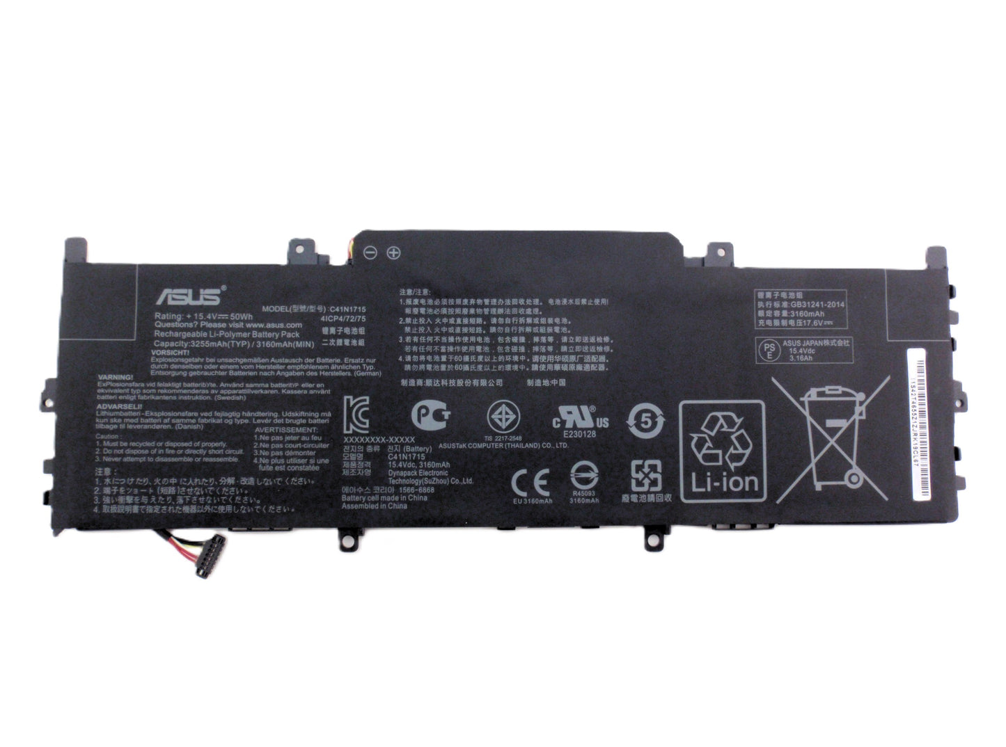 ASUS Battery Pack for UX331FN UX331UA UX331UN U3100FN U3100UN C41N1715