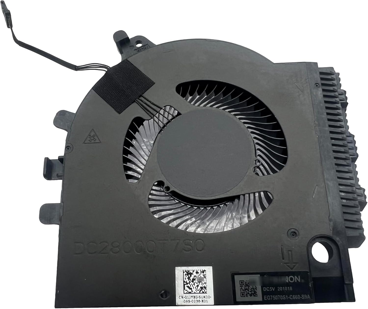Dell CPU Cooling Fan for G15 5510 2021 G15-5510 01JYXG 1JYXG DC28000T7S0 DC28000T7SL EG75070S1-C660-S9A New Right Side CPU Processor Cooling Fan DC5V (GTX1650 Models Only) 