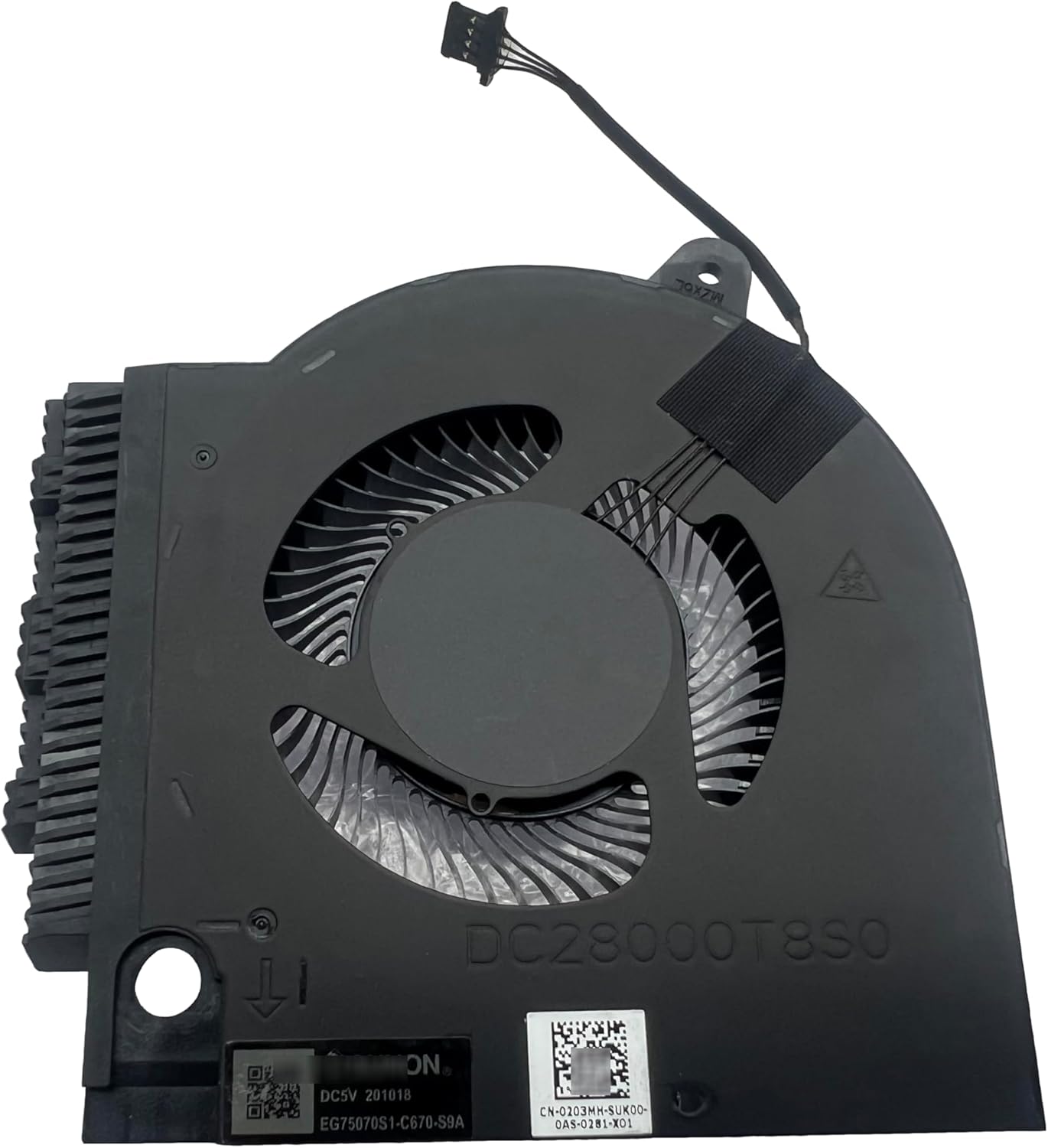 Dell Laptop GPU Cooling Fan for G15 5510 5511 5515 2021 G15-5510 G15-5511 G15-5515 EG75070S1-C670-S9A DC28000T8S0 203MH 0203MH New GPU Graphics VGA Video Cooling Fan DC5V (GTX1650 Models Only)