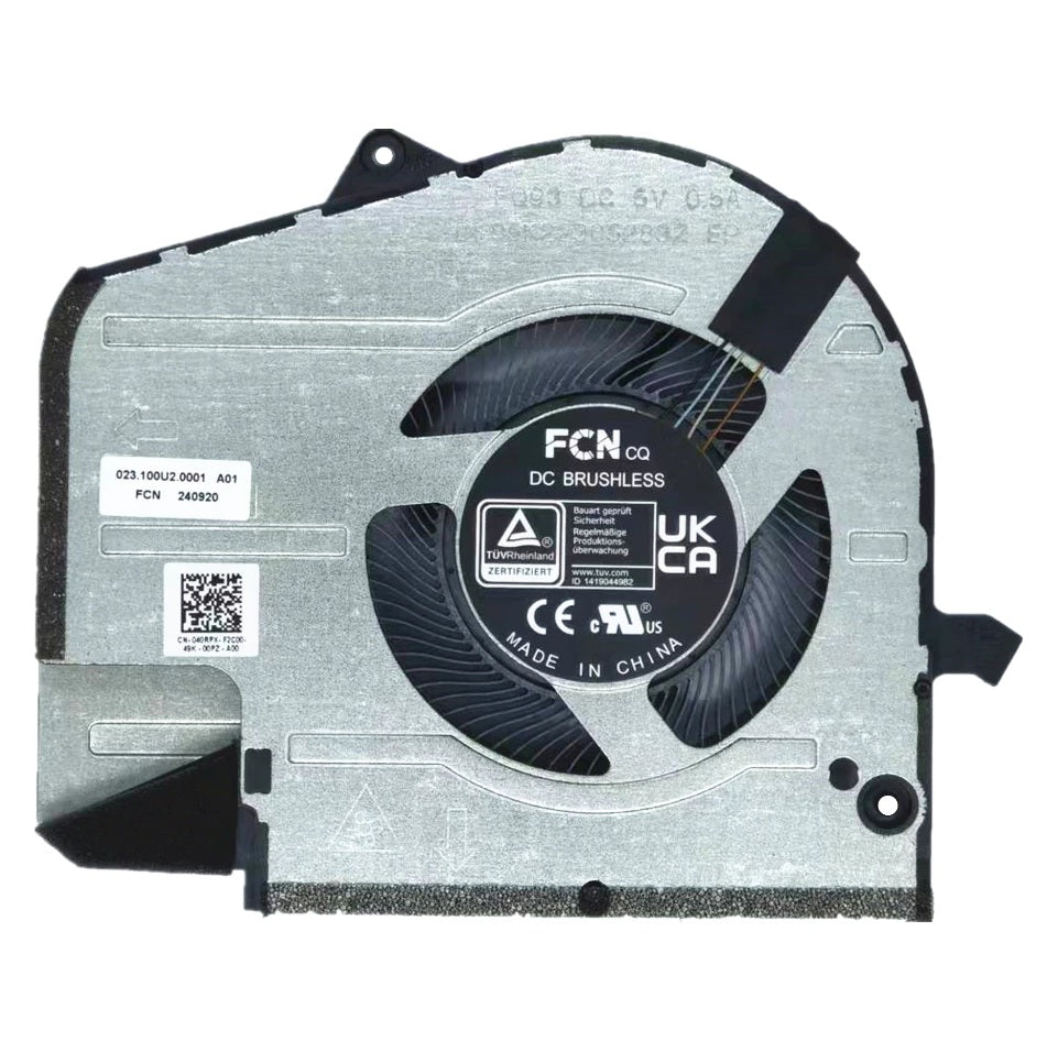 New Laptop GPU Graphics Cooling Fan for Dell Inspiron 16 Plus 7630 7635 P125F 40RPX 040RPX 023.100U2.0001 DFS5K22305283Z FQ93 RTX Only (Not 2-in-1)