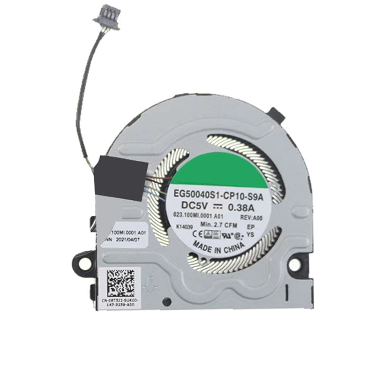 New Laptop CPU Cooling Fan for Dell Inspiron 13 Pro 5310 Latitude 3320 Vostro 5310 V5310 6T5J2 06T5J2 PRH9F 0PRH9F 023.100MK.0011 023.100MI.0021 EG50040S1-CP10-S9A B5006AFHSF2000SN CPU Processor Cooling Fan DC5V