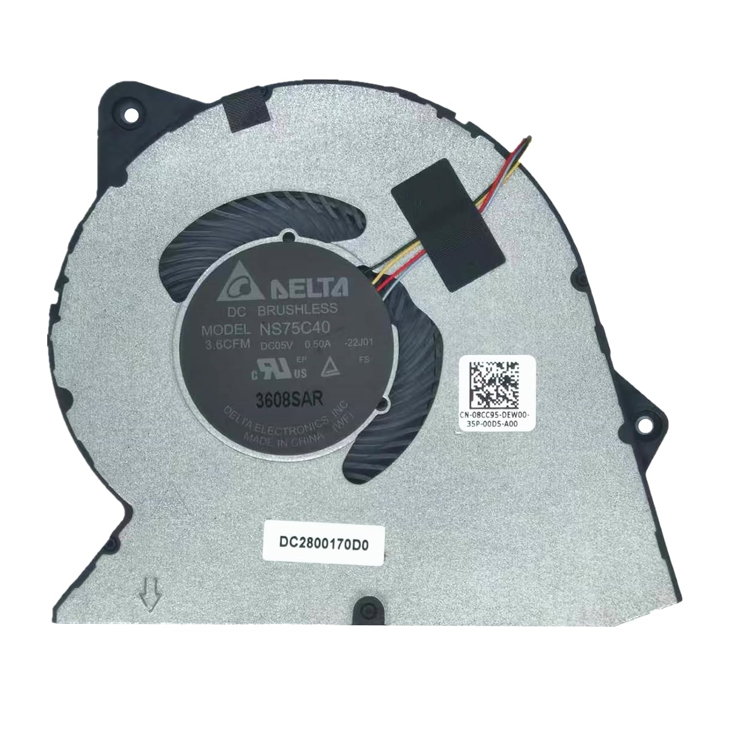 New Laptop CPU Cooling Fan for Dell Inspiron 3511 3515 Latitude 3445 Chromebook Vostro 3420 3250 3510 DC2800170D0 NS75C40-22J01 8CC95 08CC95