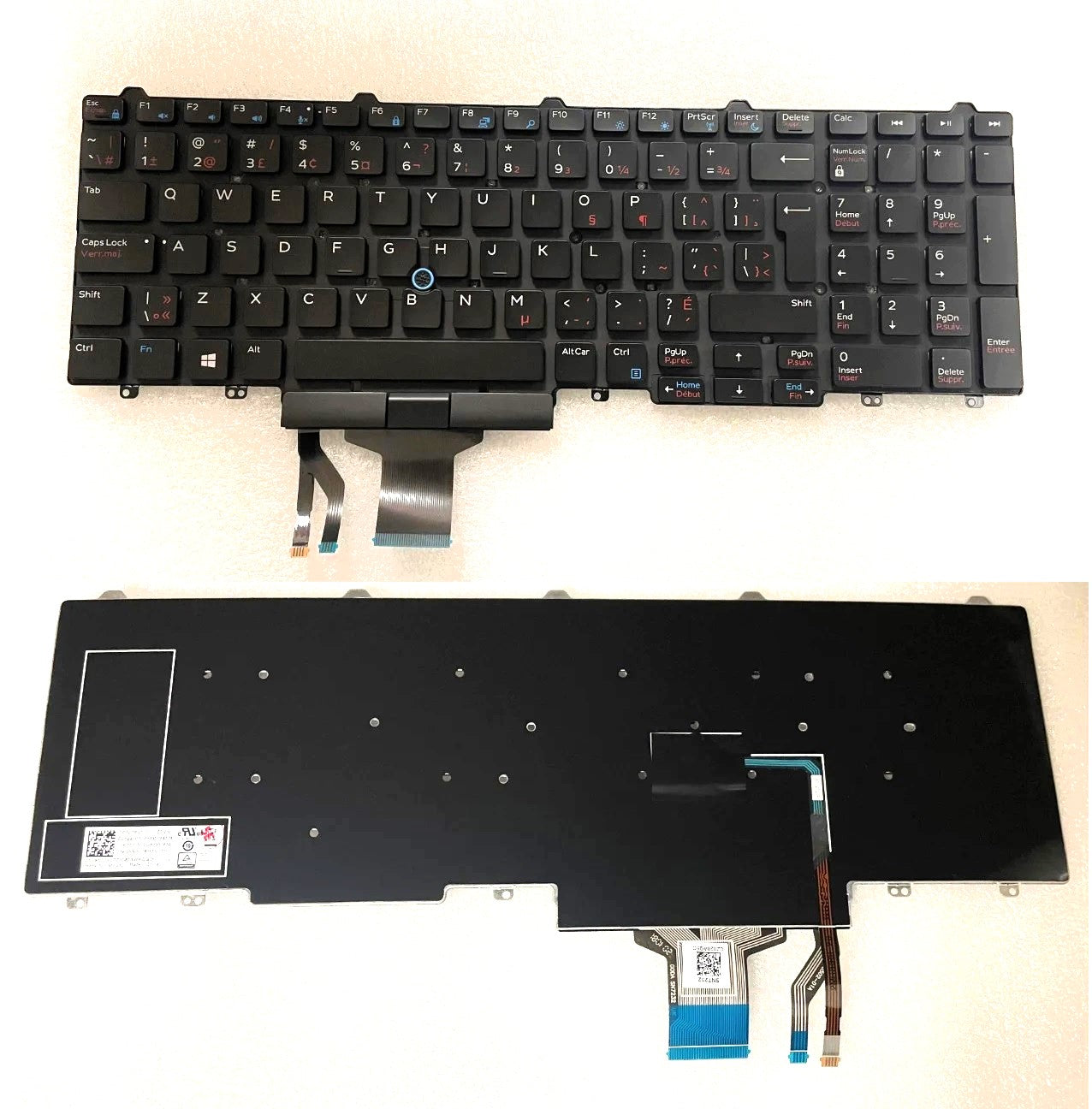 Dell New Keyboard English/French Canadian Bilingual Non-Backlit Latitude E5550 E5570 E5580 Precision 7510 7710 08NTC3 8NTC3