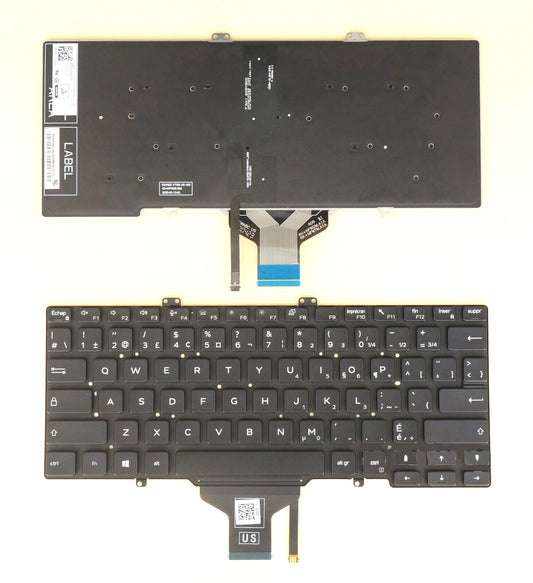 Dell New Keyboard French Canadian FR CA Backlit No Pointer No Frame Latitude 5400 5401 5410 5411 7400 (Not 7400 2-in-1) 09C07N 9C07N