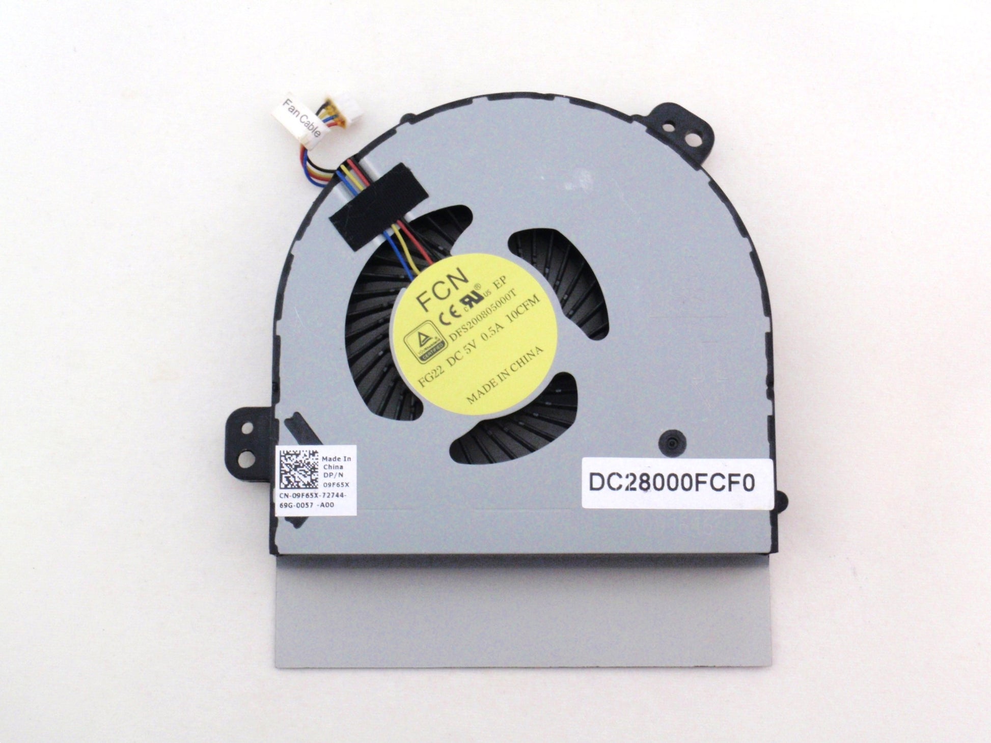 New Laptop CPU Cooling Fan for Dell Alienware M15X R1 R2 2015 M15XR1 M15XR2 AWM15XR1 AWM15XR2 9F65X 09F65X DC28000FCF0 DFS200805000T FG22 Left Side CPU Processor Cooling Fan