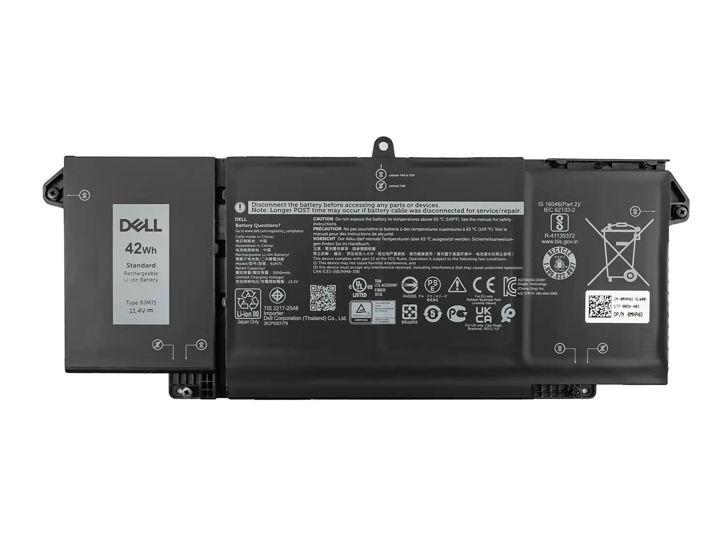 Dell Battery Pack for Latitude 5320 7320 7420 7520 2-in-1 - 9JM71 New