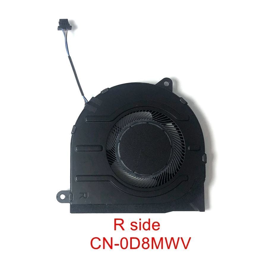 Dell Laptop CPU Cooling Fan for G15 5530 G16 7630 2023 023.100U3.0001 DFS5K12214161H FQ6P D8MWV 0D8MWV New CPU Processor Cooling Fan Right Side DC5V