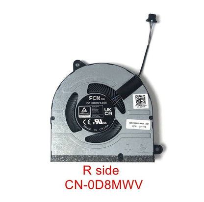 Dell Laptop CPU Cooling Fan for G15 5530 G16 7630 2023 023.100U3.0001 DFS5K12214161H FQ6P D8MWV 0D8MWV New CPU Processor Cooling Fan Right Side DC5V