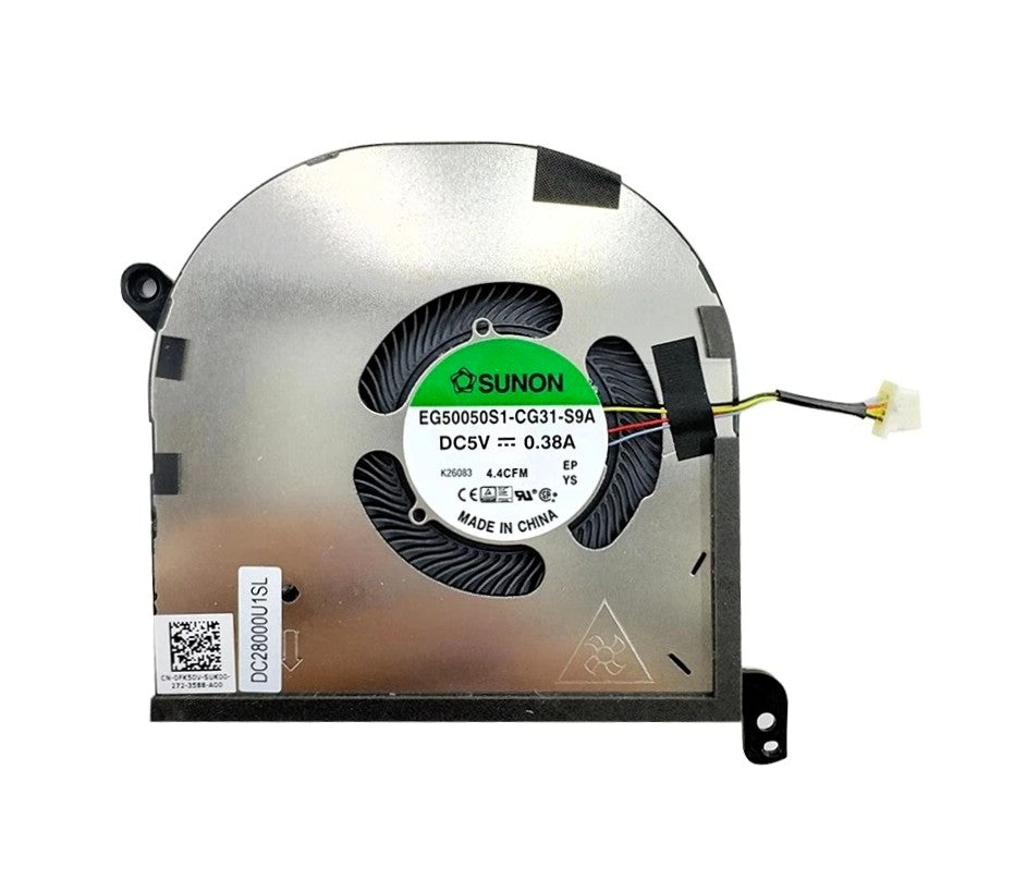 New Laptop CPU Cooling Fan for Dell XPS 15 9500 9510 9520 Precision 5550 5560 FK50V 0FK50V DC28000U1DL DC28000U1SL ND75C59-20D22 EG50050S1-CG31-S9A (RTX1650 or 3050 GPU)