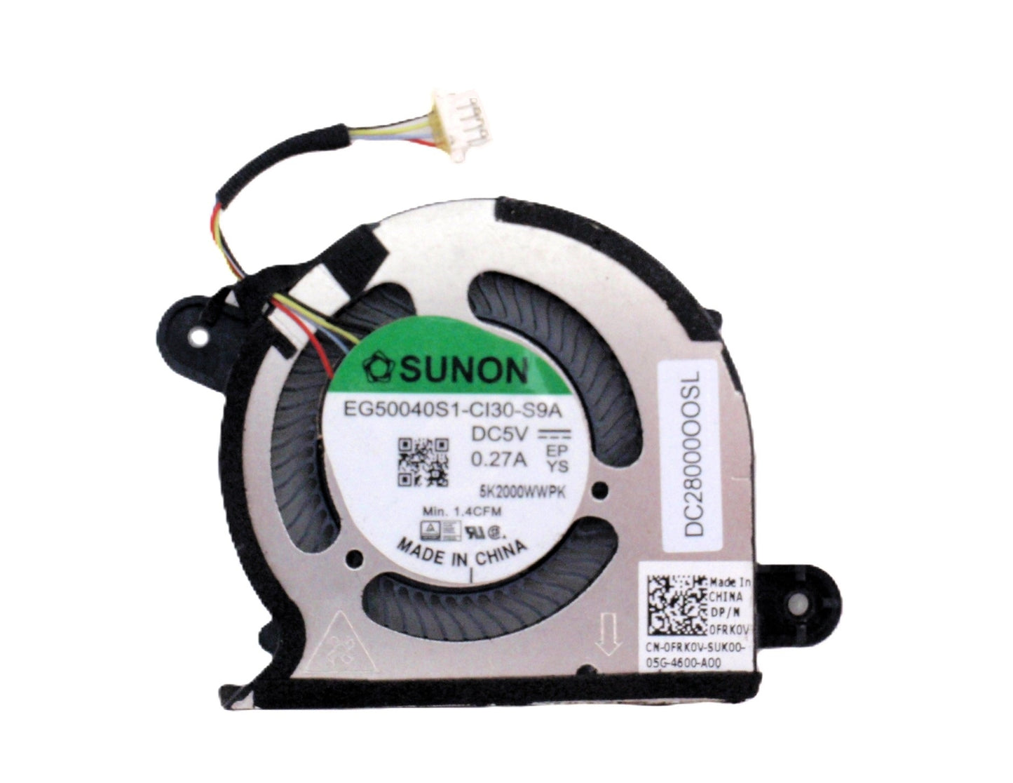 New Laptop GPU Cooling Fan for Dell XPS 13 9300 9310 (2020) 13-9300 13-9310 EG50040S1-CI30-S9A 0G4WF7 G4WF7 FRK0V 0FRK0V 05TY0F 5TY0F DC280000OOSL GPU Graphics VGA Video Cooling Fan
