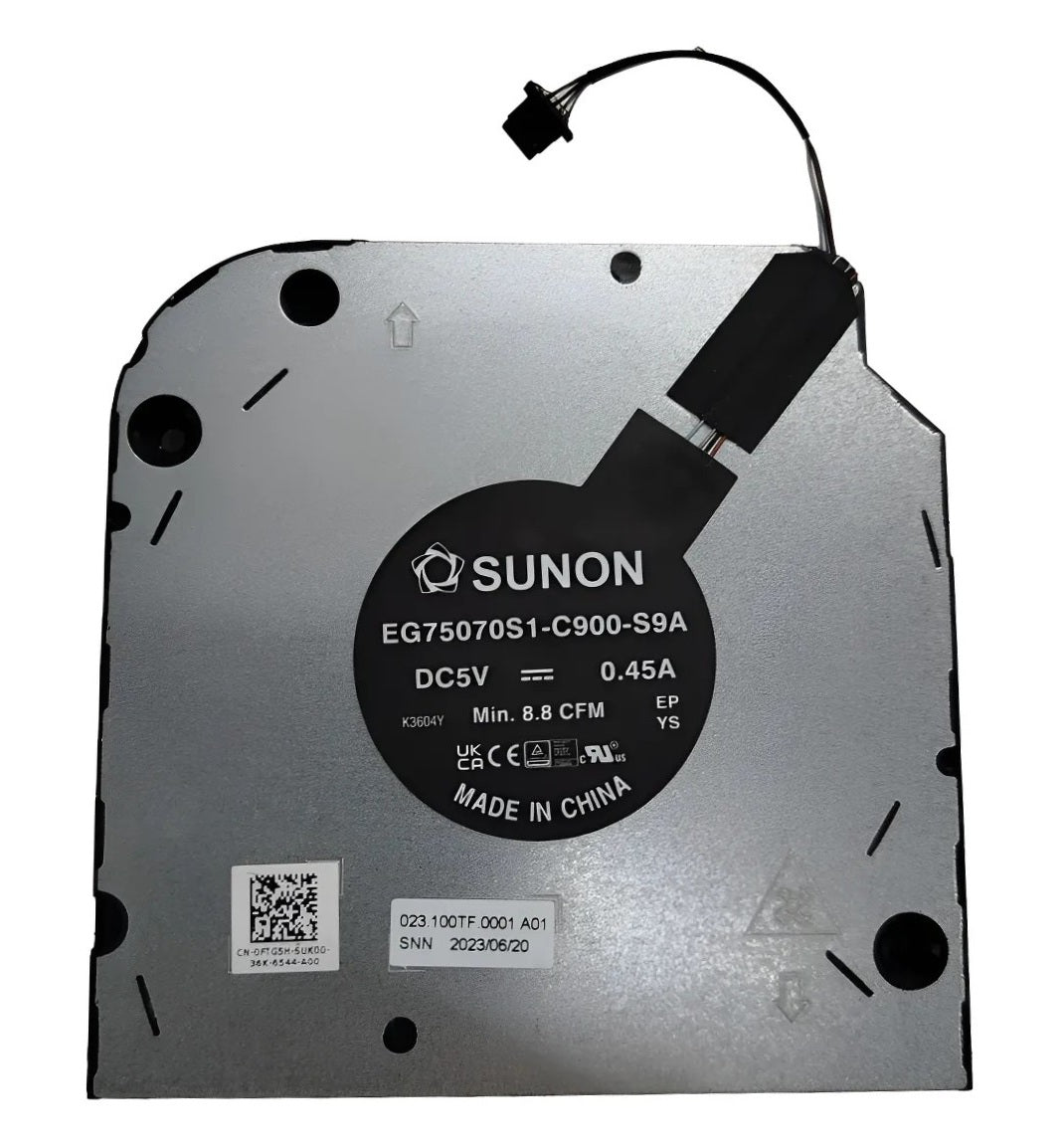 New Laptop CPU Cooling Fan for Dell Precision 3581 ND75C83-22G06 023.100TF.0001 023.100TF.0011 FTG5H 0FTG5H EG75070S1-C900-S9A DC5V