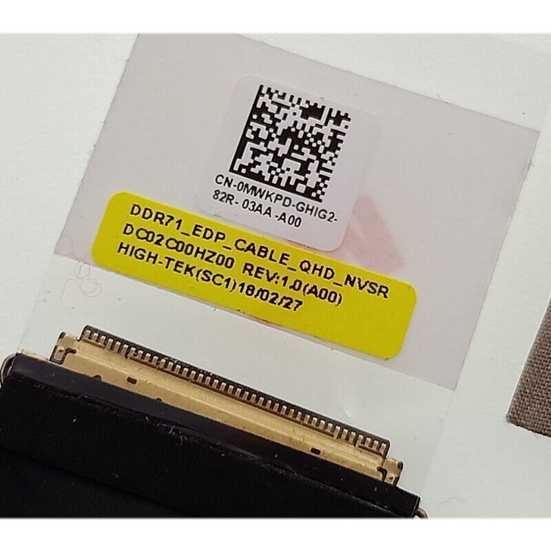 Dell New LCD LED LVDS EDP Display Video Screen Cable DDR71 4K QHD 144Hz Alienware 17 R4 R5 0MWKPD DC02C00HZ00 MWKPD