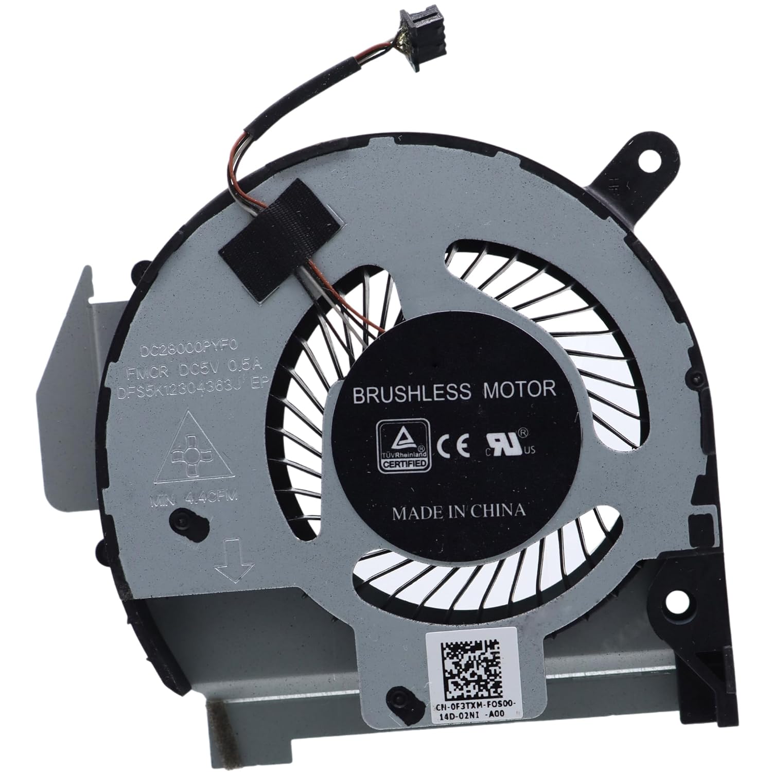 Dell Laptop CPU Cooling Fan for Latitude 5410 5411 EG50060S1-C460-S9A NS85C30-19G30 N7C76 0N7C76 New CPU Cooling Fan DC5V DIS GPU Only (Not UMA) Metal Blades
